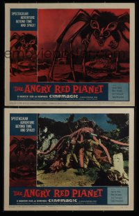 5r1560 ANGRY RED PLANET 8 LCs 1960 images of soldiers on strange planet + bat rat spider monster!