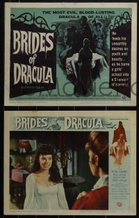 5r1566 BRIDES OF DRACULA 8 LCs 1960 Hammer vampires, he feeds his unearthly desires on youth & beauty!