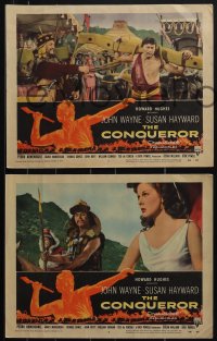 5r1570 CONQUEROR 8 LCs 1956 great images of tough barbarian John Wayne, directed by Dick Powell!