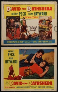 5r1573 DAVID & BATHSHEBA 8 LCs 1951 Biblical Gregory Peck broke God's commandment for Susan Hayward!
