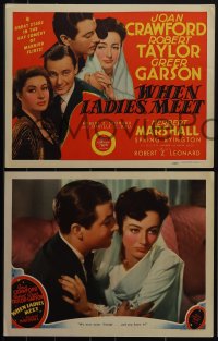 5r1632 WHEN LADIES MEET 8 LCs 1941 Joan Crawford, Robert Taylor, Greer Garson, Herbert Marshall