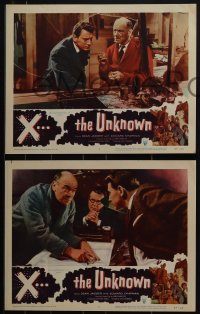 5r1635 X THE UNKNOWN 8 LCs 1957 close up of Dean Jagger & man by nurse setting up IV!