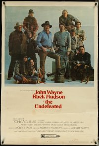 5s0057 UNDEFEATED 30x40 1969 Civil War cast portrait with John Wayne & Rock Hudson, ultra rare!