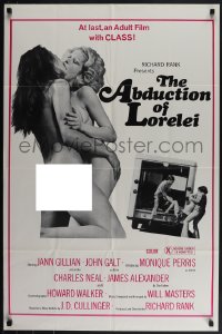 5s0799 ABDUCTION OF LORELEI 25x38 1sh 1977 image of sexy naked lesbians kissing, extremely x-rated!