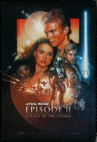 5s0812 ATTACK OF THE CLONES style B DS 1sh 2002 Star Wars Episode II, artwork by Drew Struzan!