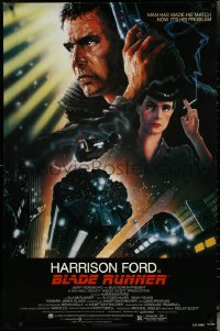 5s0829 BLADE RUNNER NSS style 1sh 1982 Ridley Scott sci-fi classic, art of Harrison Ford by Alvin!