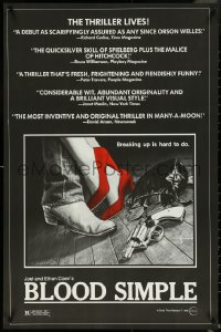 5s0835 BLOOD SIMPLE 24x37 1sh 1984 directed by Joel & Ethan Coen, cool film noir gun artwork!