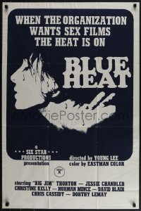 5s0836 BLUE HEAT 25x38 1sh 1978 when the organization wants sex films the heat is on, ultra rare!