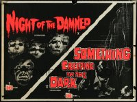 5s0046 NIGHT OF THE DAMNED/SOMETHING CREEPING IN THE DARK British quad 1970s horror, ultra rare!