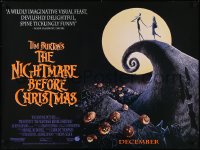 5s0047 NIGHTMARE BEFORE CHRISTMAS advance DS British quad 1994 Tim Burton, Disney, cartoon image!