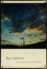 5s0196 BAJA CALIFORNIA & THE GEOGRAPHY OF HOPE 26x38 commercial poster 1968 great desert image!
