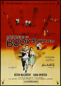 5s0202 INVASION OF THE BODY SNATCHERS signed 24x34 English commercial poster 1996 by Kevin McCarthy!