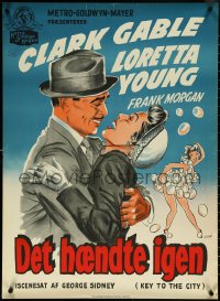 5s0175 KEY TO THE CITY Danish 1950 Clark Gable, Loretta Young, sexy Marilyn Maxwell, Gaston art!