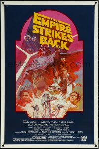 5s0872 EMPIRE STRIKES BACK studio style 1sh R1982 George Lucas sci-fi classic, cool artwork by Tom Jung!