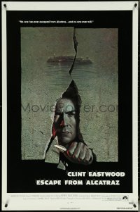 5s0880 ESCAPE FROM ALCATRAZ 1sh 1979 Eastwood busting out by Lettick, Don Siegel prison classic!