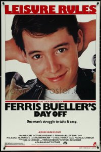 5s0889 FERRIS BUELLER'S DAY OFF 1sh 1986 c/u of Matthew Broderick in John Hughes teen classic!
