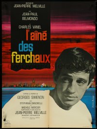 5s0214 L'AINE DES FERCHAUX French 22x30 1963 Jean-Paul Belmondo, Jean-Pierre Melville, art by Bourduge!