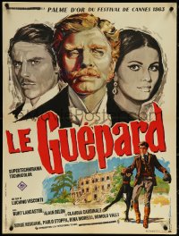 5s0215 LEOPARD French 24x32 1963 Visconti's Il Gattopardo, Burt Lancaster, art by Gonzalez!