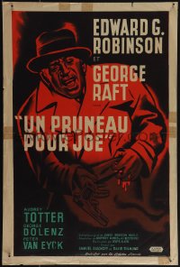 5s0222 BULLET FOR JOEY French 16x24 1955 Robinson, different art of bleeding George Raft, very rare!
