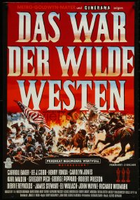 5s0344 HOW THE WEST WAS WON Cinerama German 1963 John Ford, 24 great stars in mightiest adventure!