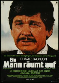 5s0351 LOVE & BULLETS German 1979 huge close-up headshot of Charles Bronson, different & ultra rare!