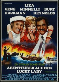 5s0353 LUCKY LADY German 1976 Gene Hackman, Liza Minnelli & Burt Reynolds with cigars, rare!