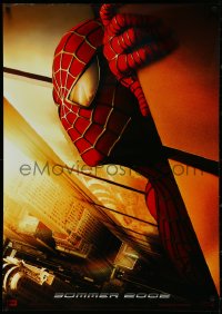 5s0370 SPIDER-MAN teaser DS German 2002 Tobey Maguire, Twin Towers reflection shown, ultra rare!