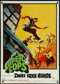 5s0376 SUPER COPS German 1974 Ron Leibman, David Selby, Gordon Parks crime comedy, ultra rare!