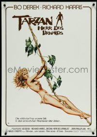 5s0378 TARZAN THE APE MAN German 1981 sexy Bo Derek swinging on vine in jungle by Olivia De Berardinis!