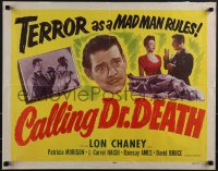 5s0432 CALLING DR. DEATH 1/2sh R1953 Lon Chaney Jr, J. Carrol Naish, An Inner Sanctum Mystery!
