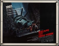 5s0437 ESCAPE FROM NEW YORK 1/2sh 1981 John Carpenter, decapitated Lady Liberty by Jackson!