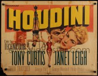 5s0440 HOUDINI style B 1/2sh 1953 magician Tony Curtis and sexy assistant Janet Leigh, ultra rare!