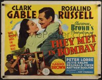 5s0465 THEY MET IN BOMBAY 1/2sh 1941 Clark Gable & Rosalind Russell on ship, ultra rare!