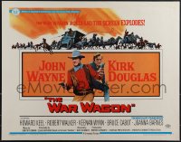 5s0470 WAR WAGON 1/2sh 1967 cowboys John Wayne & Kirk Douglas, western armored stagecoach artwork!