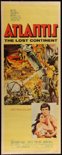 5s0490 ATLANTIS THE LOST CONTINENT insert 1961 George Pal sci-fi, cool fantasy art by Joseph Smith!