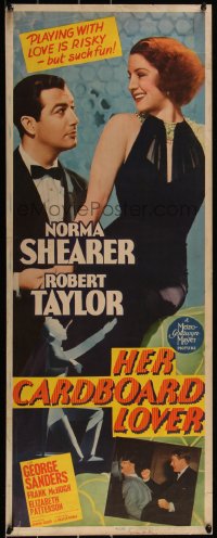 5s0537 HER CARDBOARD LOVER insert 1942 great images of Norma Shearer & Robert Taylor, ultra rare!