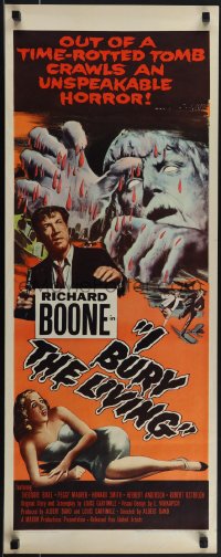 5s0542 I BURY THE LIVING insert 1958 out of a time-rotted tomb crawls an unspeakable horror!