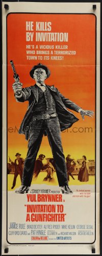 5s0545 INVITATION TO A GUNFIGHTER insert 1964 vicious killer Yul Brynner brings a town to its knees!