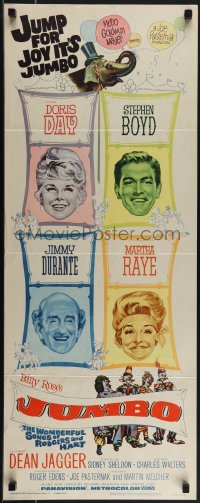 5s0546 JUMBO insert 1962 Doris Day, Jimmy Durante, Stephen Boyd, Martha Raye circus elephant!