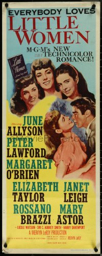 5s0557 LITTLE WOMEN insert 1949 June Allyson, Elizabeth Taylor, Peter Lawford, Janet Leigh