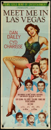 5s0563 MEET ME IN LAS VEGAS insert 1956 full-length showgirl Cyd Charisse in skimpy outfit!