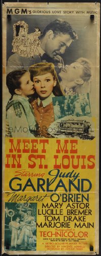 5s0564 MEET ME IN ST. LOUIS insert 1944 Judy Garland, Margaret O'Brien, classic musical, ultra rare!
