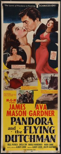5s0577 PANDORA & THE FLYING DUTCHMAN insert 1951 great images of James Mason & sexy Ava Gardner!