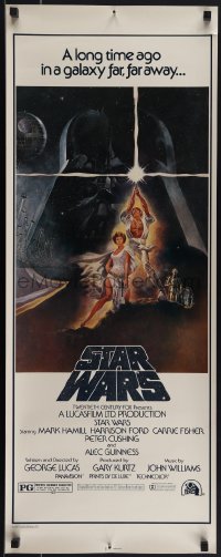 5s0602 STAR WARS insert R1982 George Lucas classic sci-fi epic, great art by Tom Jung!