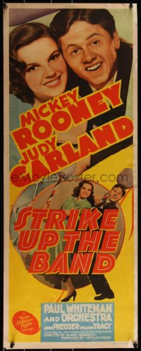 5s0603 STRIKE UP THE BAND insert 1940 Mickey Rooney, Judy Garland, Busby Berkeley, very rare!