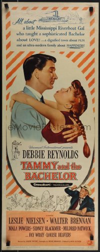 5s0606 TAMMY & THE BACHELOR insert 1957 Debbie Reynolds seducing Leslie Nielsen!