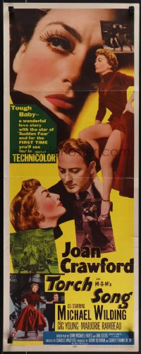5s0610 TORCH SONG insert 1953 completely different images of tough baby Joan Crawford!