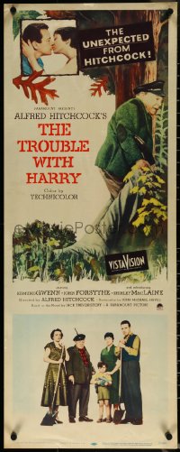 5s0611 TROUBLE WITH HARRY insert 1955 Alfred Hitchcock, Edmund Gwenn, Forsythe & Shirley MacLaine!