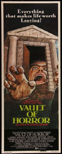 5s0614 VAULT OF HORROR insert 1973 Tales from Crypt sequel, cool art of death's waiting room!