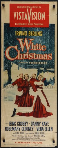 5s0618 WHITE CHRISTMAS insert 1954 Bing Crosby, Danny Kaye, Clooney, Vera-Ellen, musical classic!
